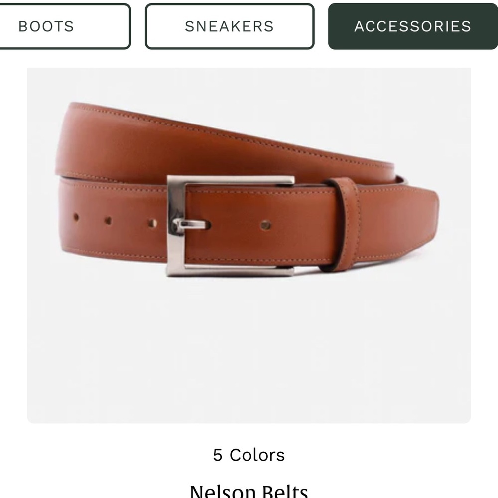 Beckett Simonon Brown sustainable ethical Leather Belt, 34